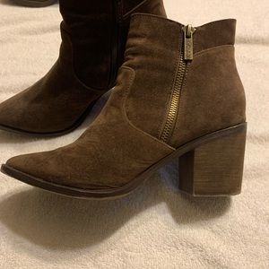 Brown booties size 8